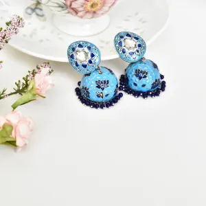 Neerja Meenakari Lotus Earrings