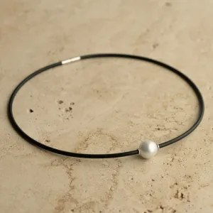 Neoprene Necklace Australian South Sea Cygnet Bay Drop 13mm B1  9ct White Gold