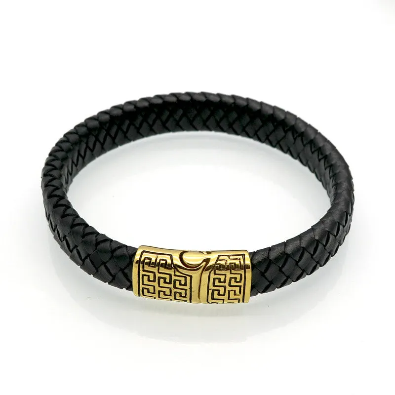 New Arrival Charm Men Accessories Simple Style Fashion Leather Bracelet Jewelry Bracelets Wholesale Birthday Gifts