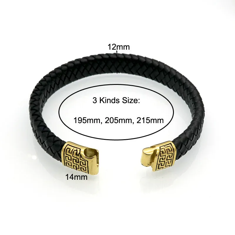 New Arrival Charm Men Accessories Simple Style Fashion Leather Bracelet Jewelry Bracelets Wholesale Birthday Gifts