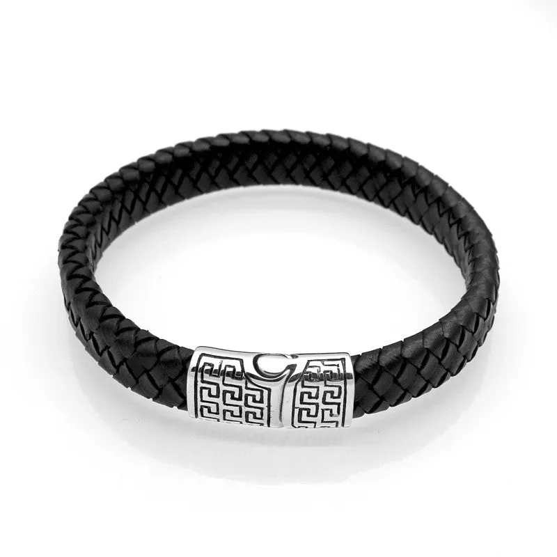 New Arrival Charm Men Accessories Simple Style Fashion Leather Bracelet Jewelry Bracelets Wholesale Birthday Gifts