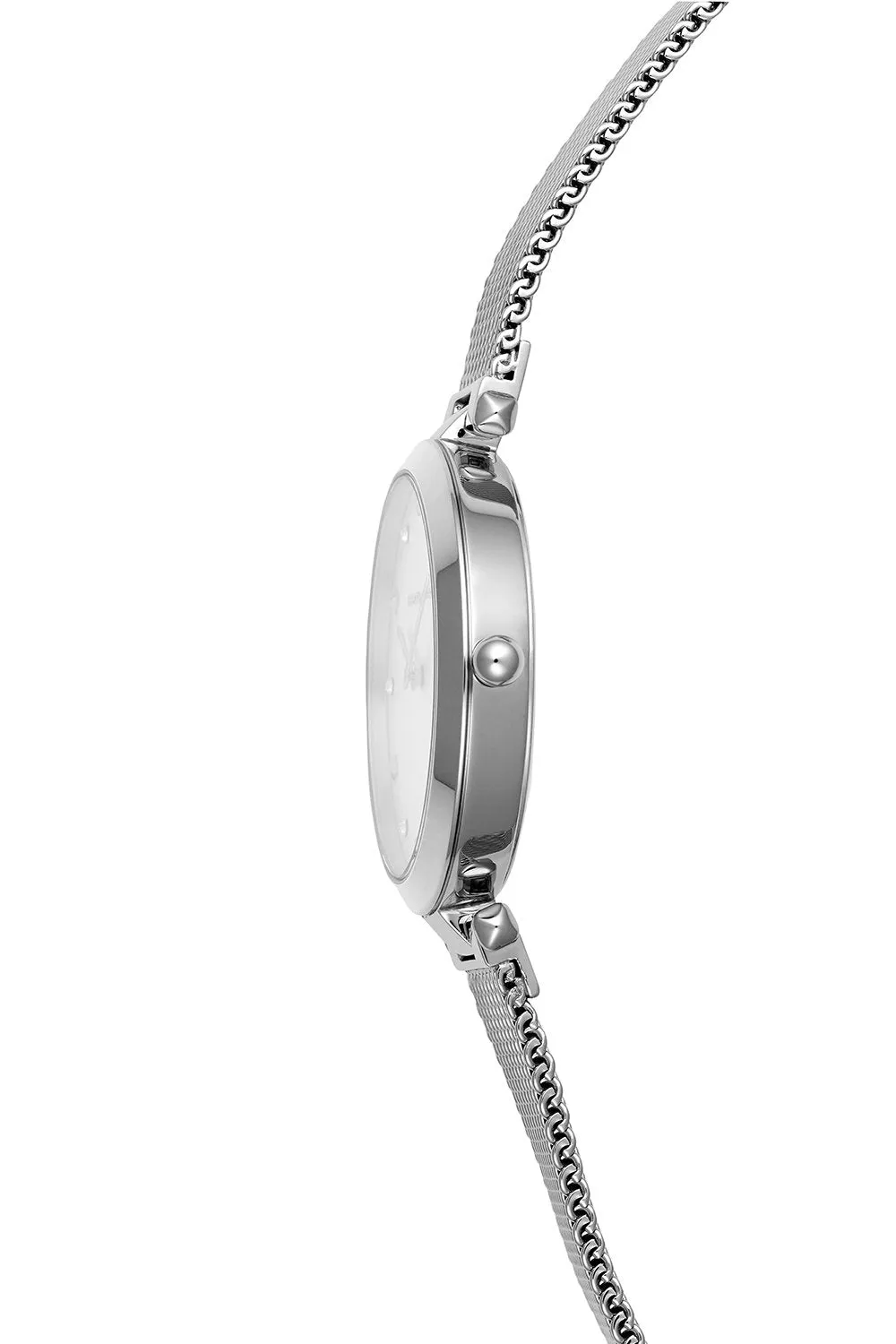 Nina Silver Tone Mesh Watch, 33mm