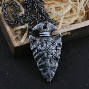 NordicNavi Compass Rune Necklace - Viking Pendant by The Nevermore