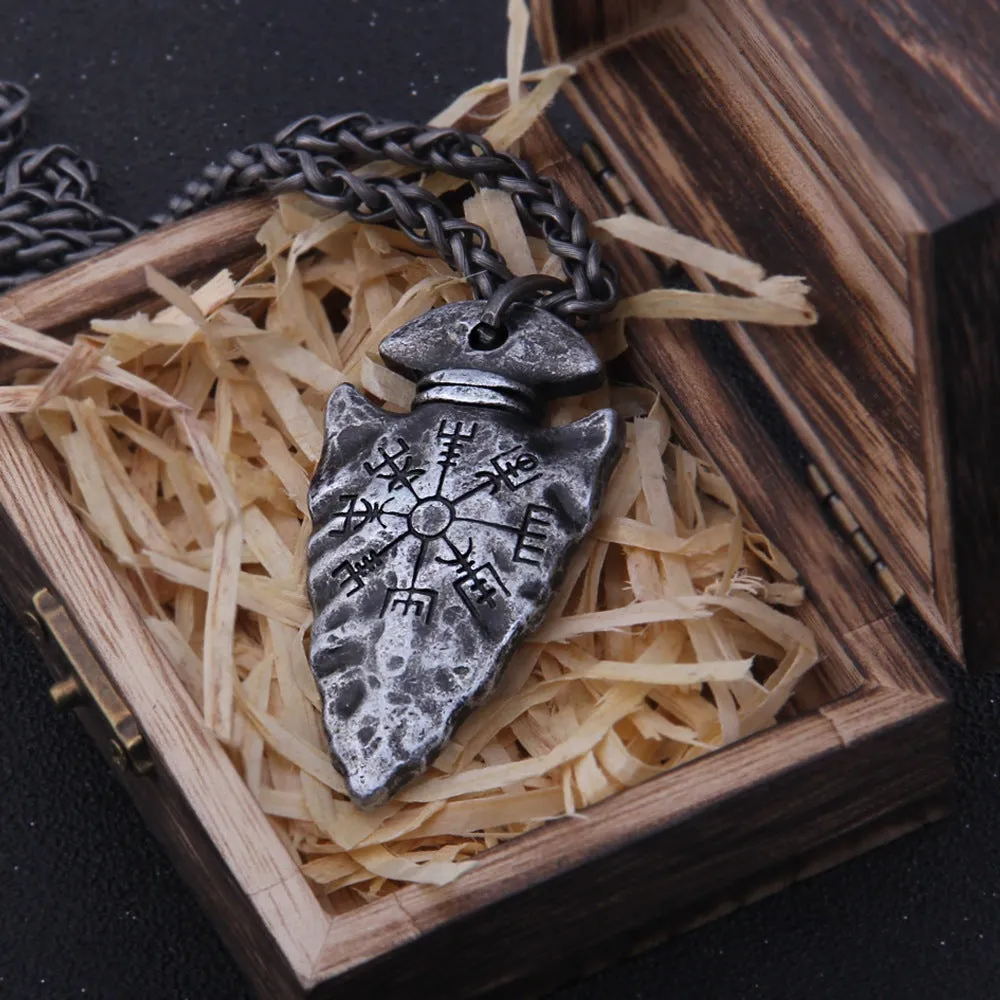 NordicNavi Compass Rune Necklace - Viking Pendant by The Nevermore