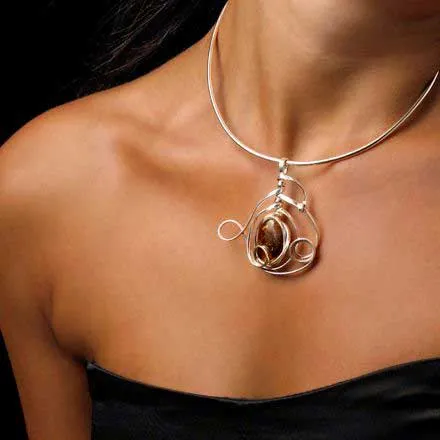 Orbit Slim Silver Choker