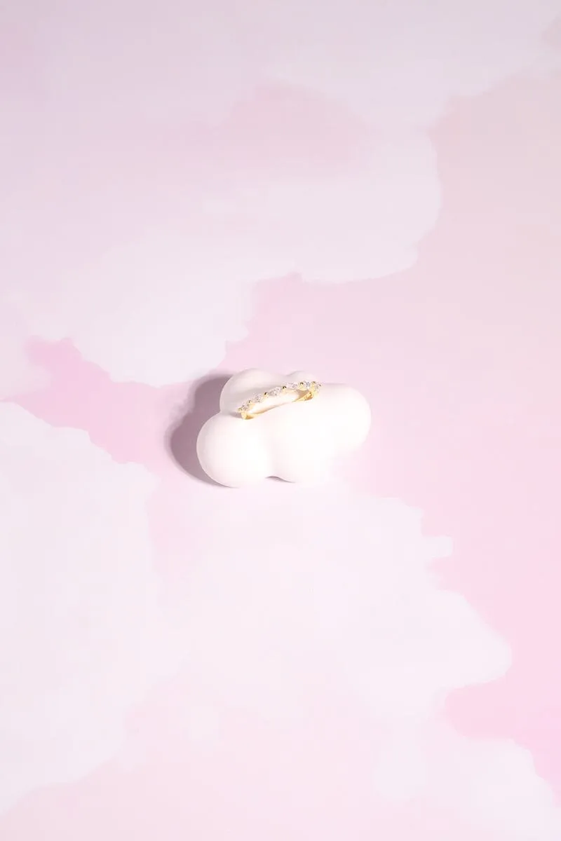 Oval Crystal Sterling Silver Ring