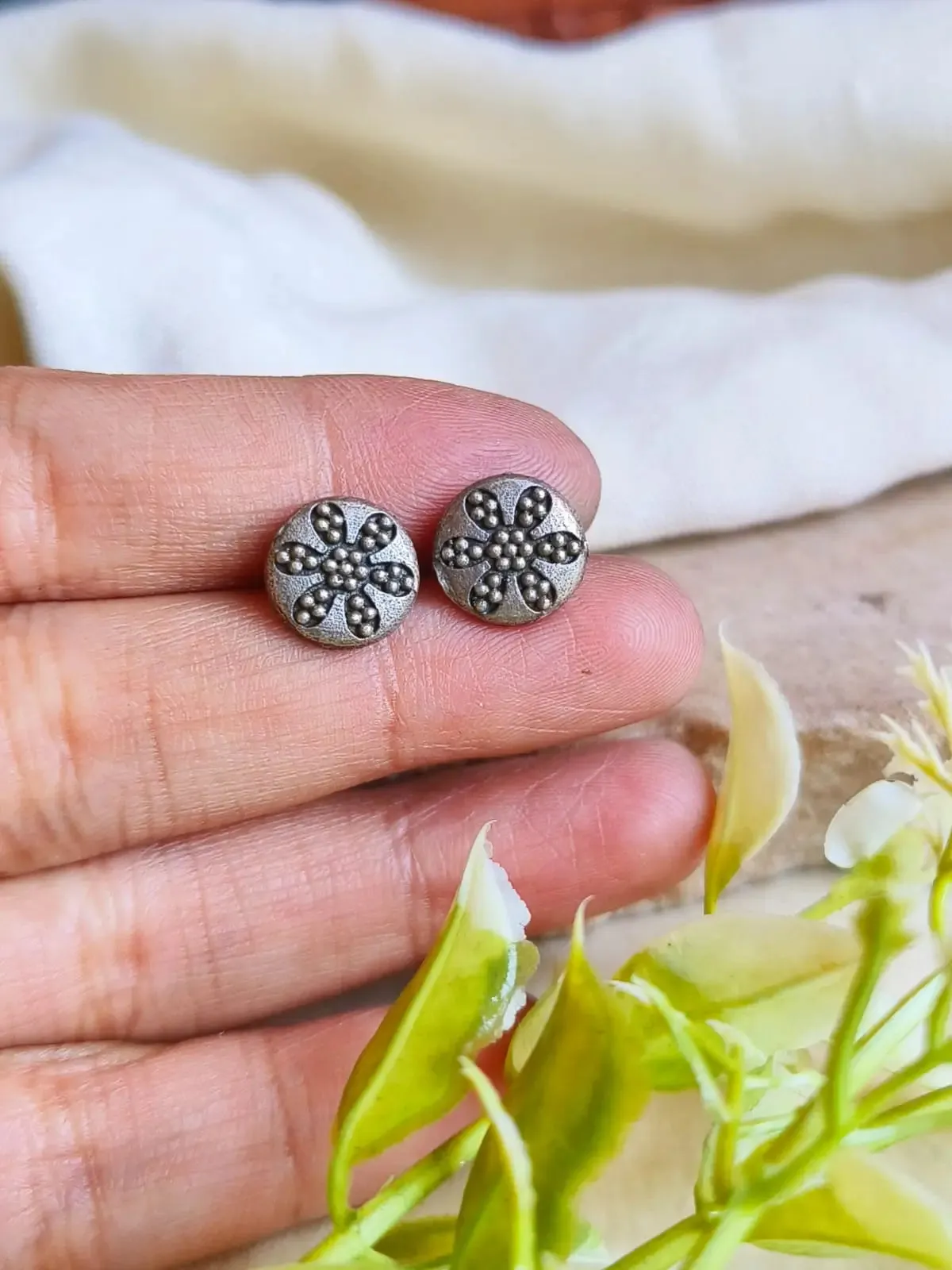 Oxidized Stud Earrings for Timeless Elegance and Everyday Style | Sarichka
