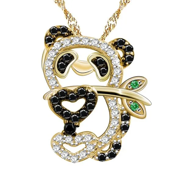 Panda Necklace Heart