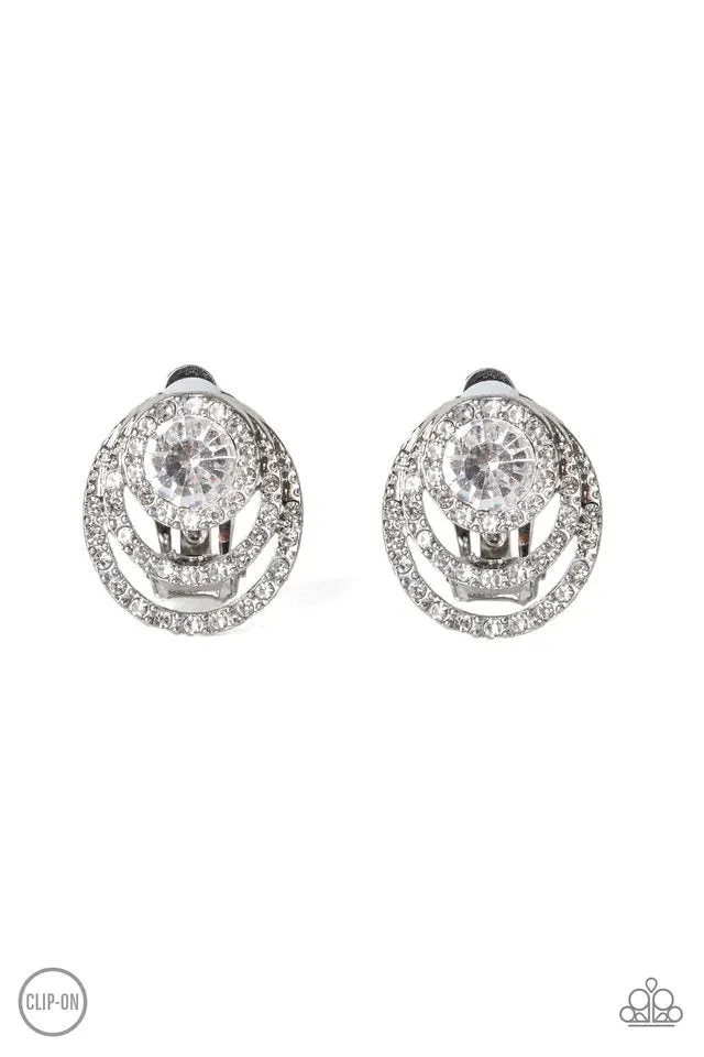 Paparazzi Earring ~ Epic Epicenter - White