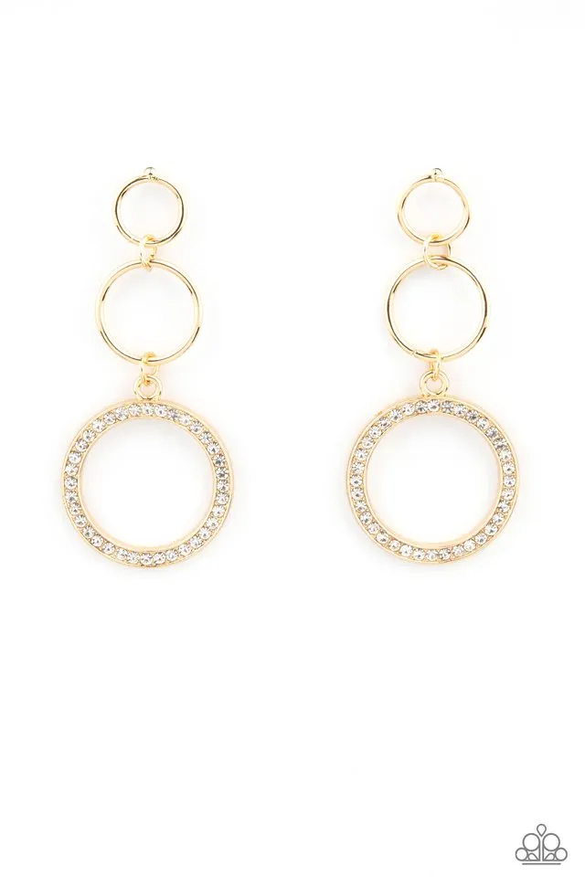 Paparazzi Earring ~ Rule-Breaking Radiance - Gold