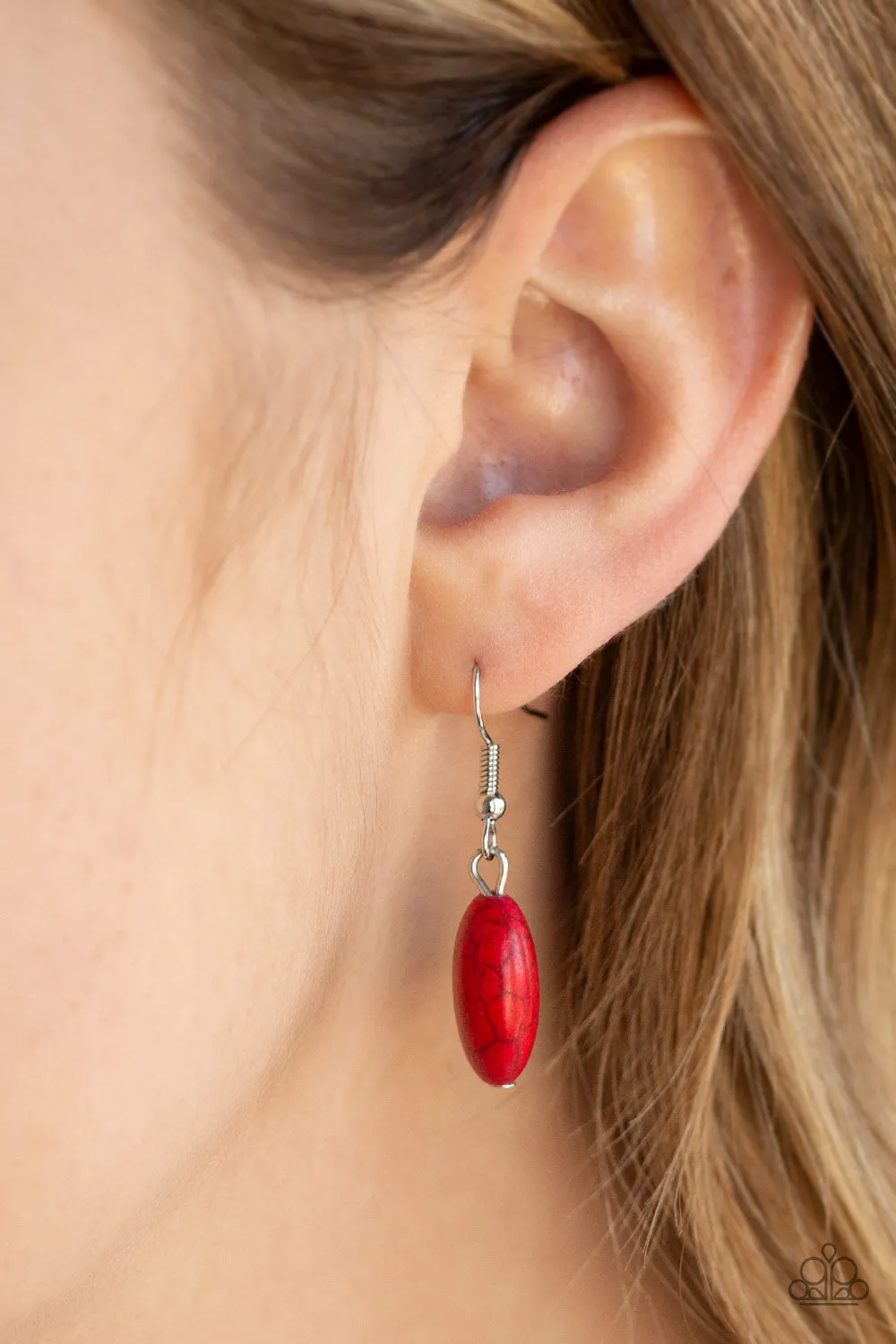 Paparazzi Island Queen Red Necklace Set