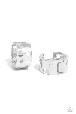 Paparazzi Setting the STAR High Silver Post Earrings
