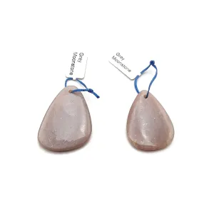 Peach Moonstone Pendant Teardrop or Irregular Shape Approx 30x40mm