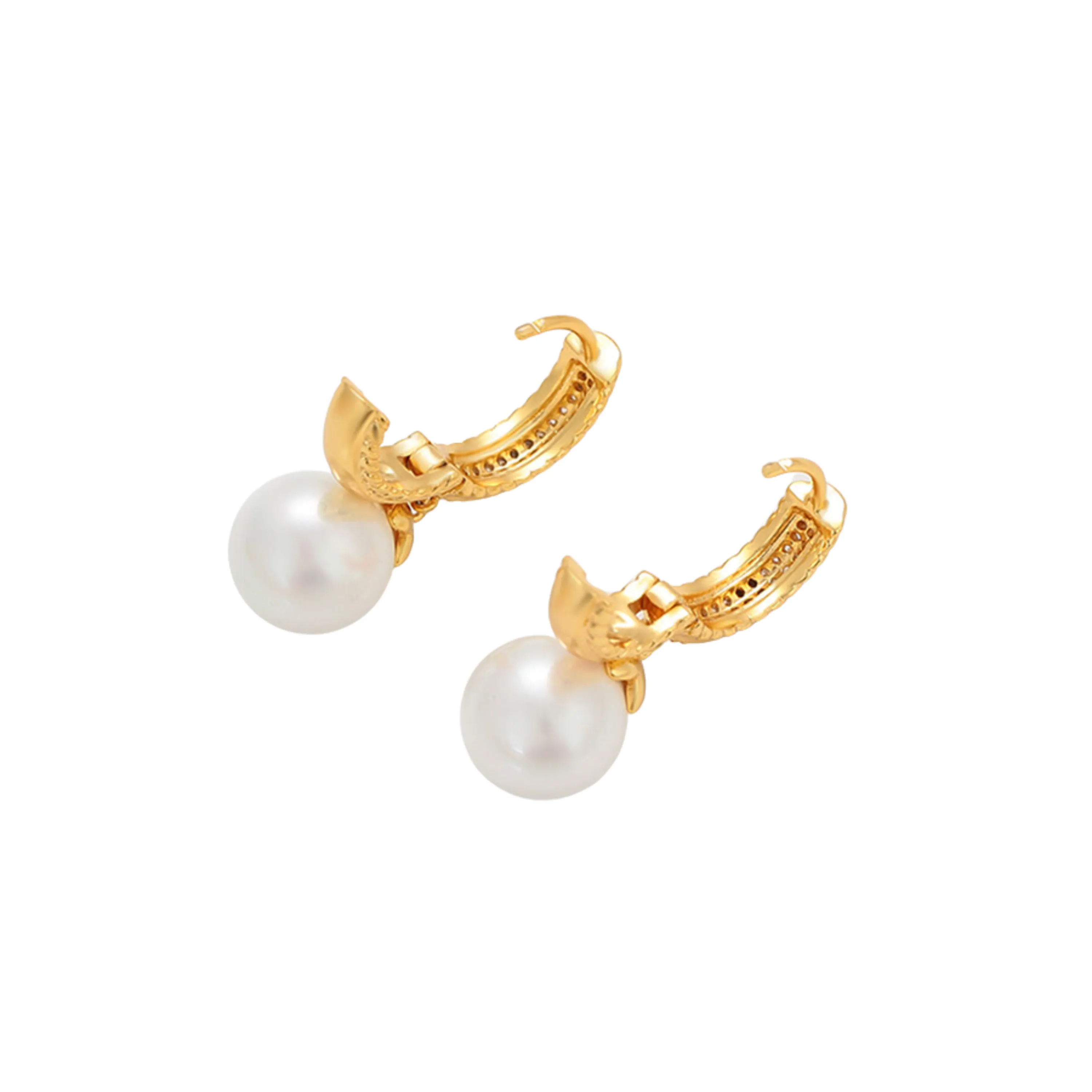 Pearl Adorned Hoops