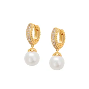 Pearl Adorned Hoops