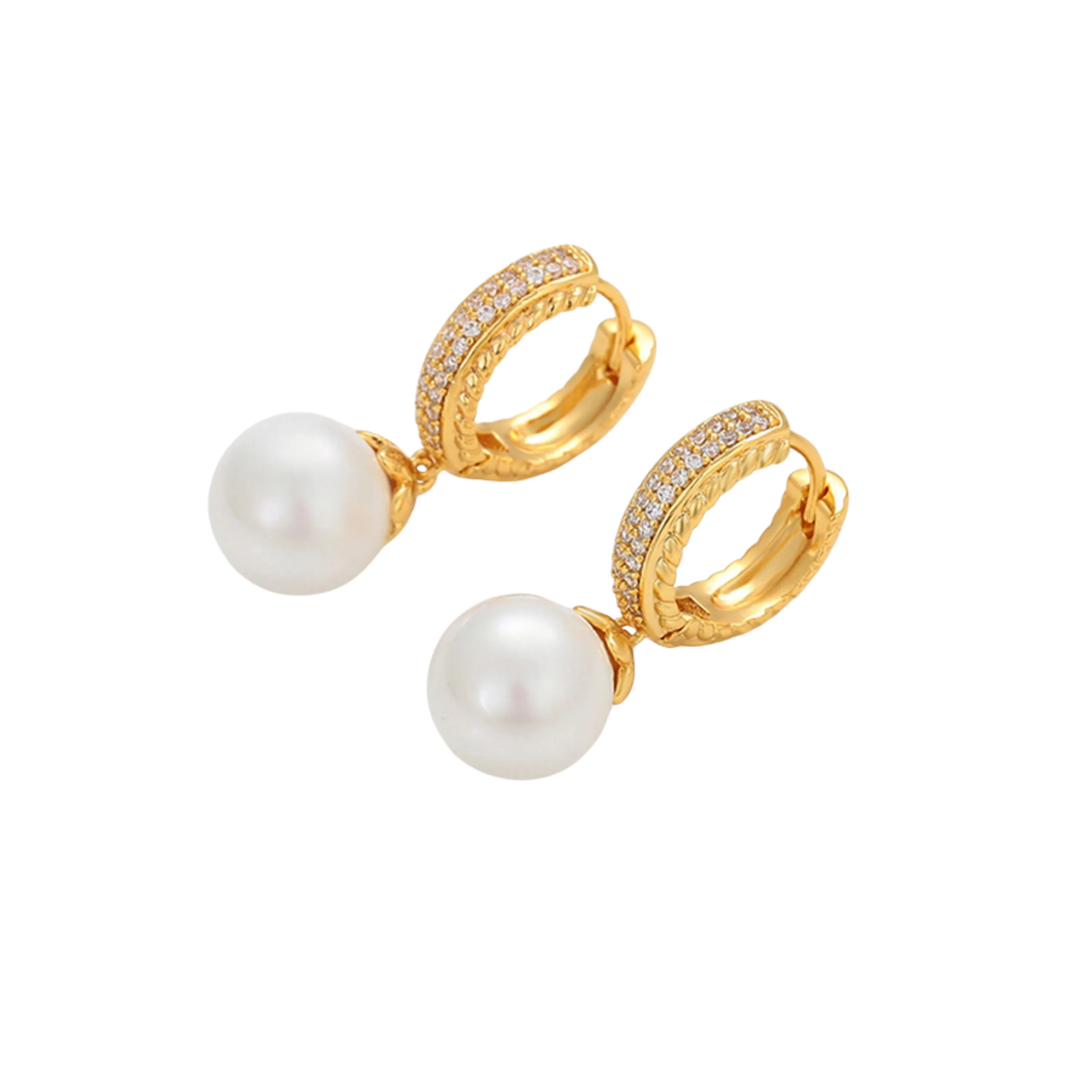 Pearl Adorned Hoops