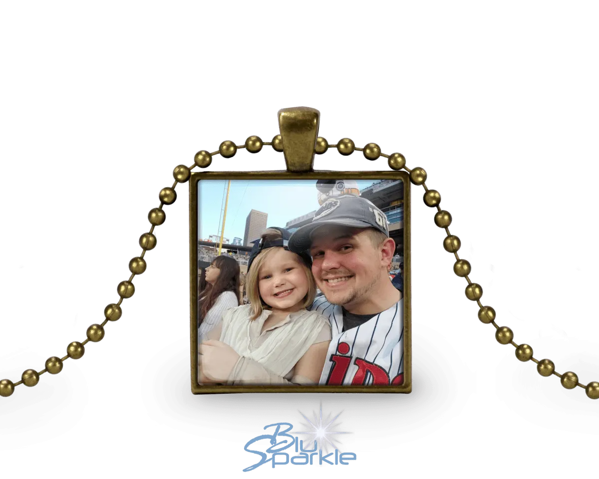 Personalized Photo Square Pendants