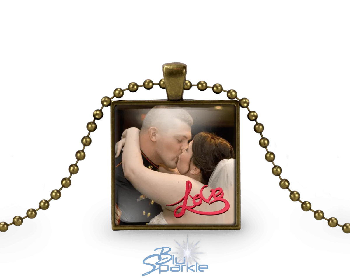 Personalized Photo Square Pendants