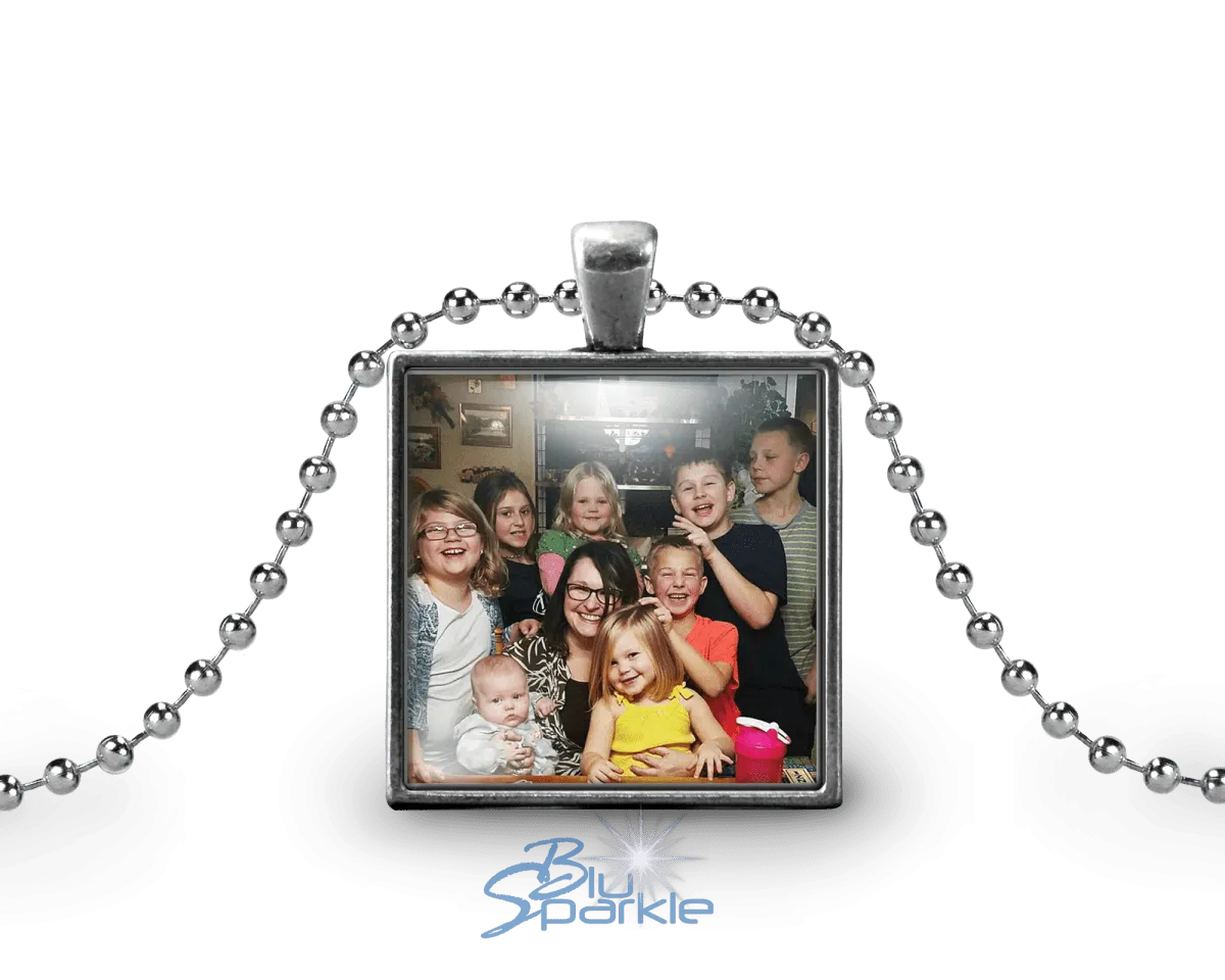 Personalized Photo Square Pendants