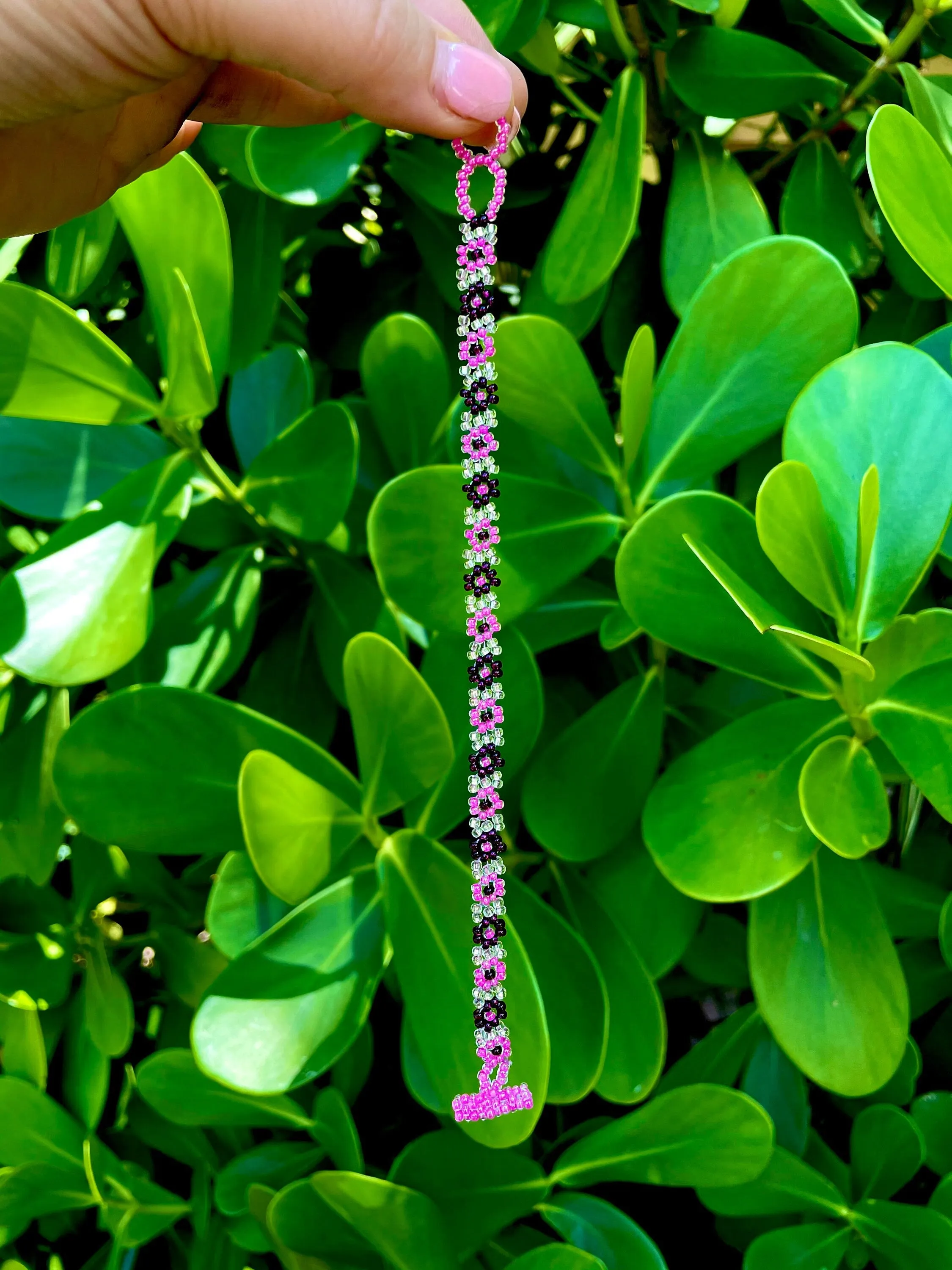 Pink Daisy Flower Bracelet