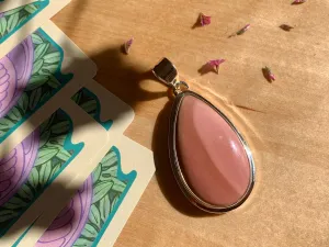 Pink Opal Ansley Pendant - Large Teardrop