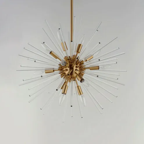 Polaris 16-Light Pendant, 960W, 120V, Satin Brass Finish