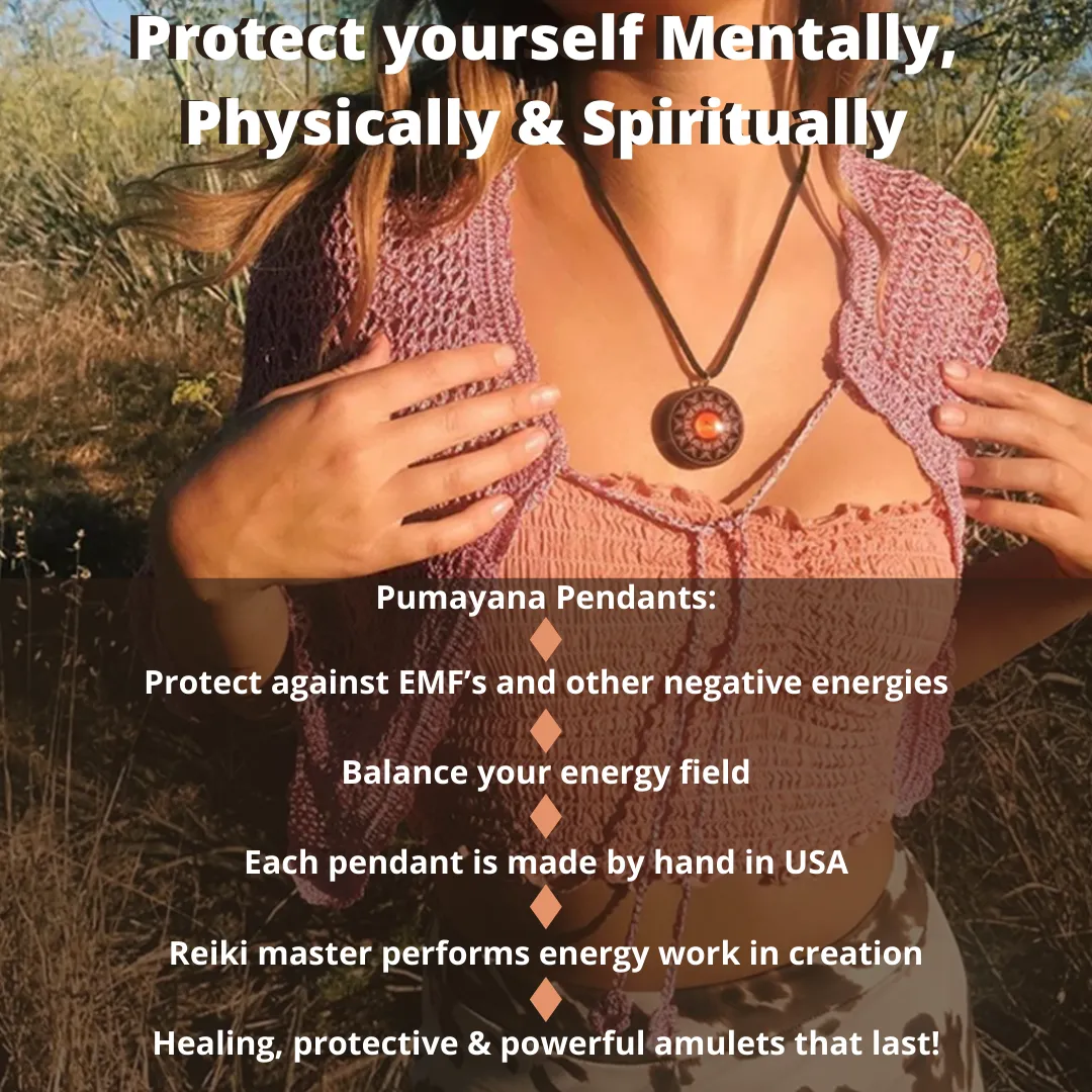 Psychedelic Orgone Pendant | Mushroom Pendant | EMF Protection | Shroom
