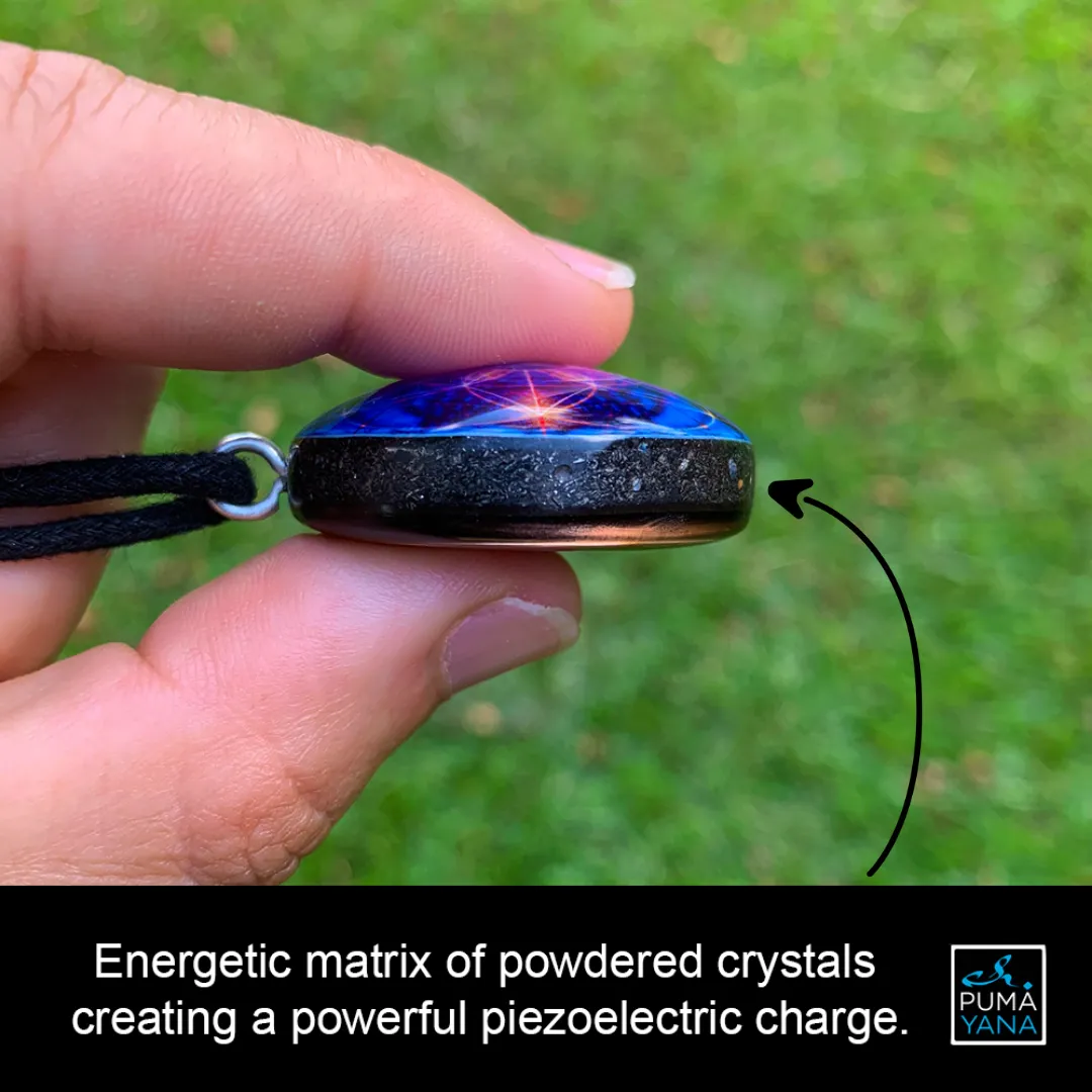Psychedelic Orgone Pendant | Mushroom Pendant | EMF Protection | Shroom