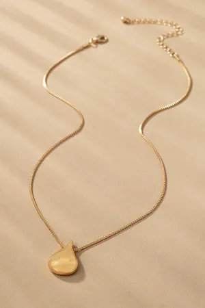 Puffy Teardrop Pendant Necklace-Multi