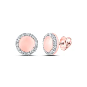 Radiant Rose Gold Diamond Circle Earrings: A Timeless Sparkle