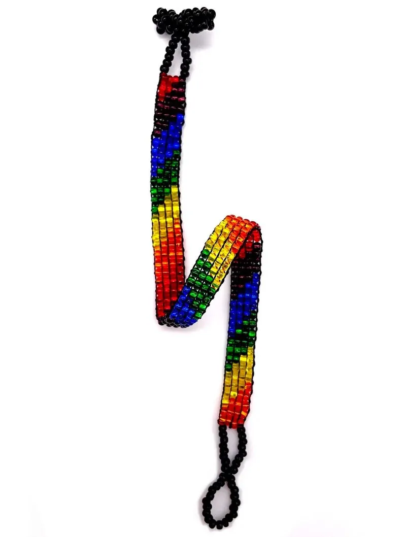 Rainbow Pride Skinny Boho Bracelet