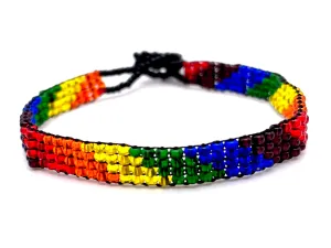 Rainbow Pride Skinny Boho Bracelet