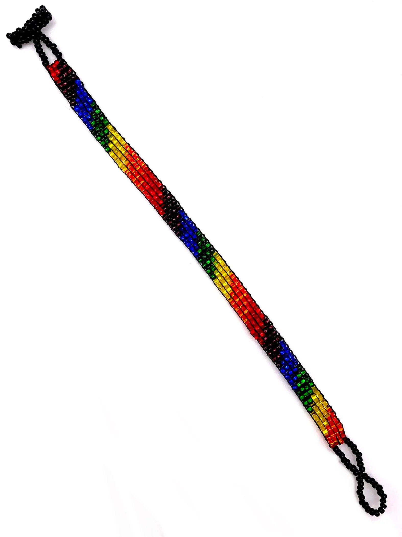 Rainbow Pride Skinny Boho Bracelet