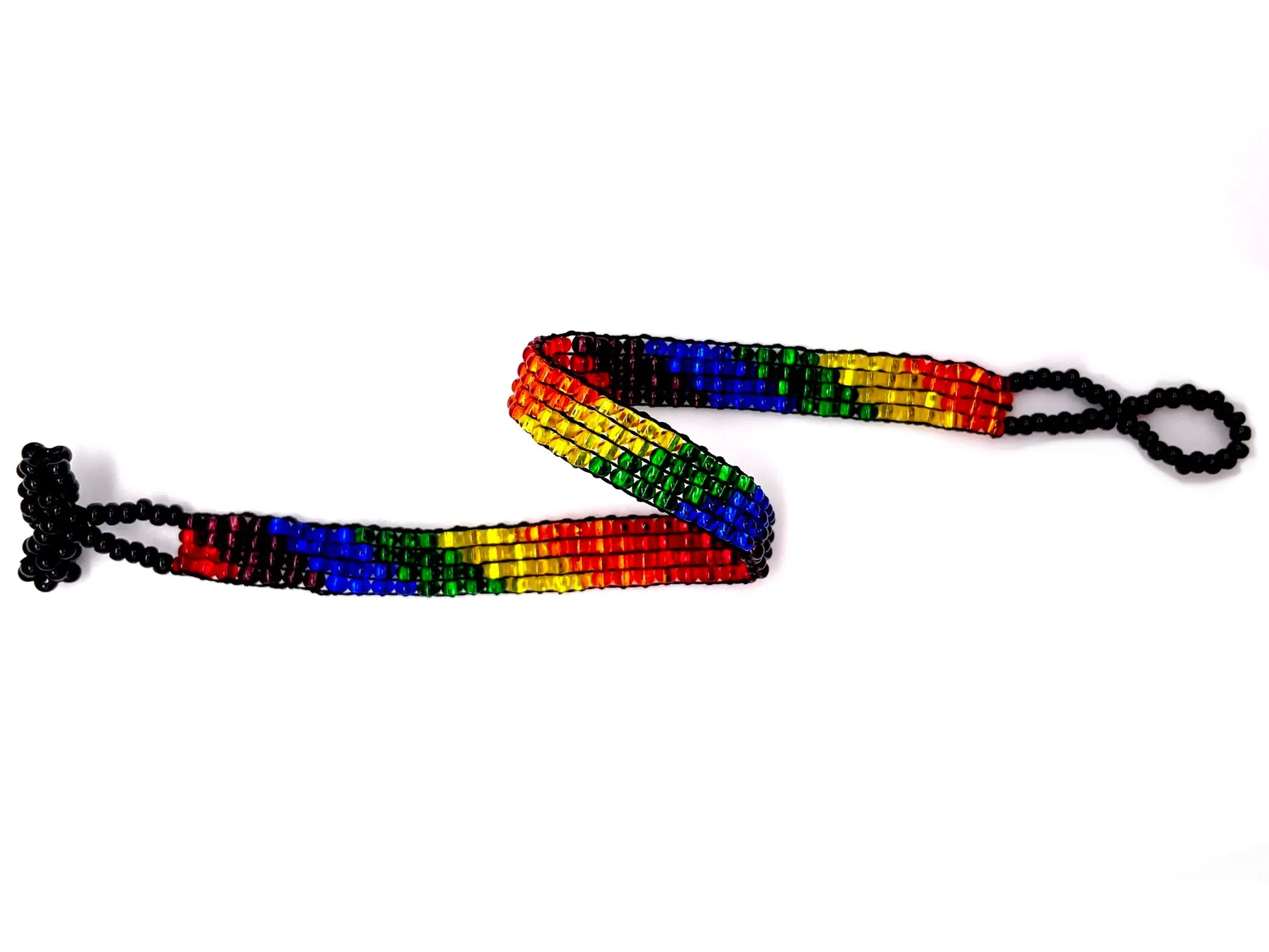 Rainbow Pride Skinny Boho Bracelet