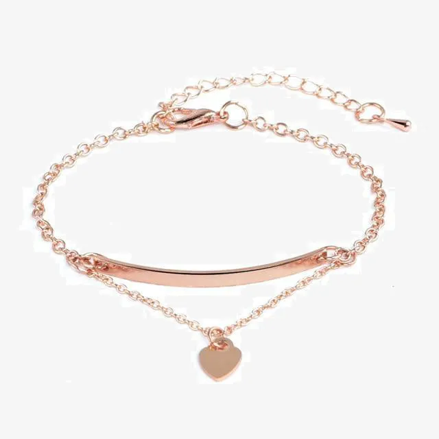 Rose Gold Silver Color Trendy Jewelry Gift