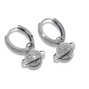Saturn CZ Earrings