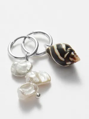 Seashell hoop earrings