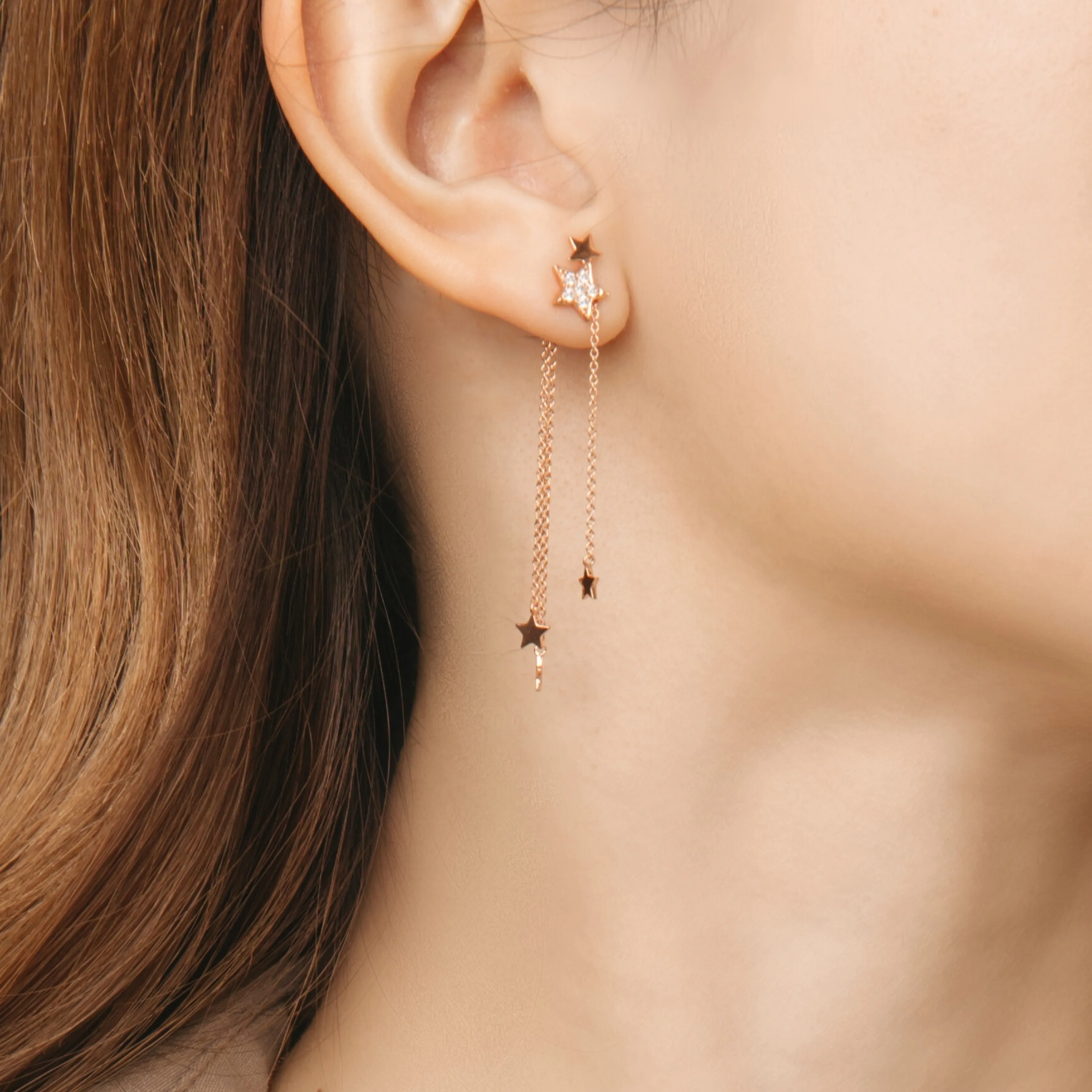 SHOOTING STARS DIAMOND STYLISH DROPPING EARRINGS
