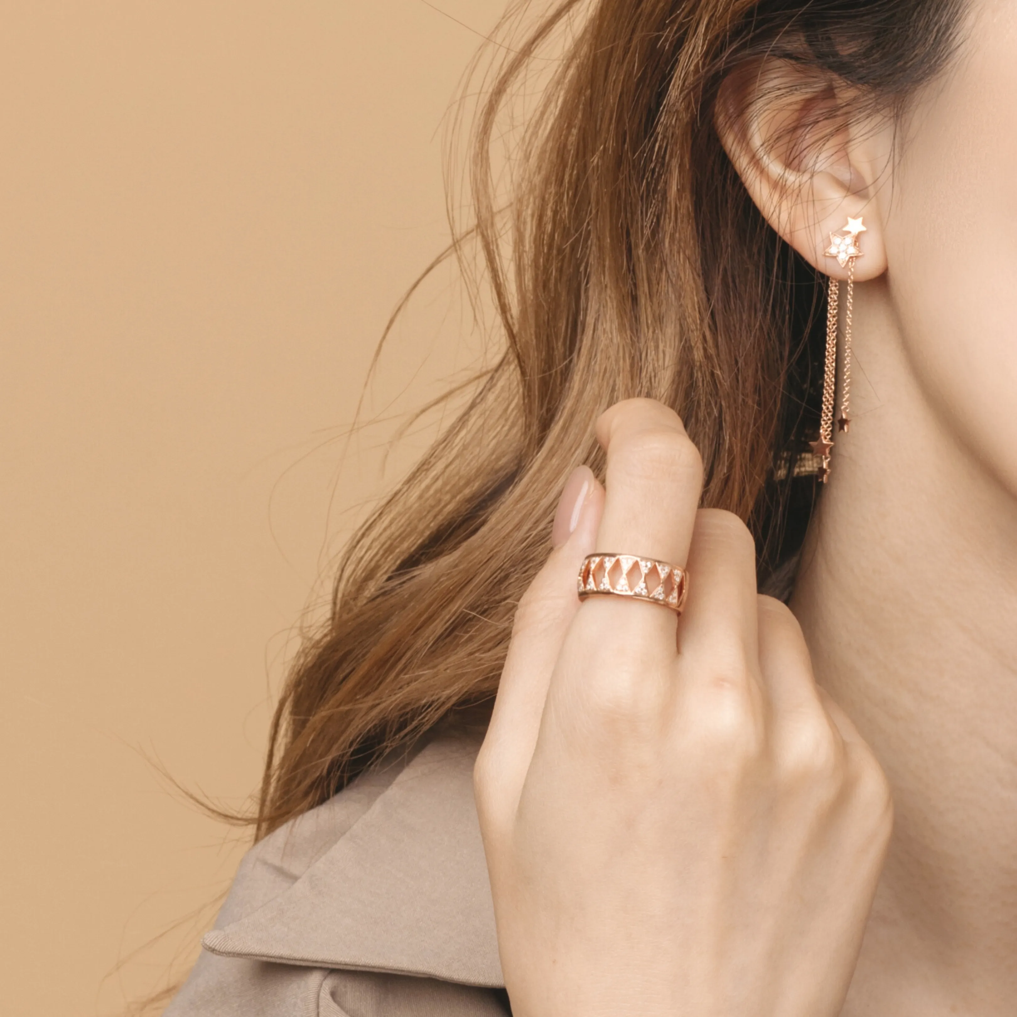 SHOOTING STARS DIAMOND STYLISH DROPPING EARRINGS