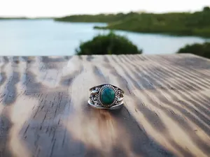 Silver ring- classic turquoise
