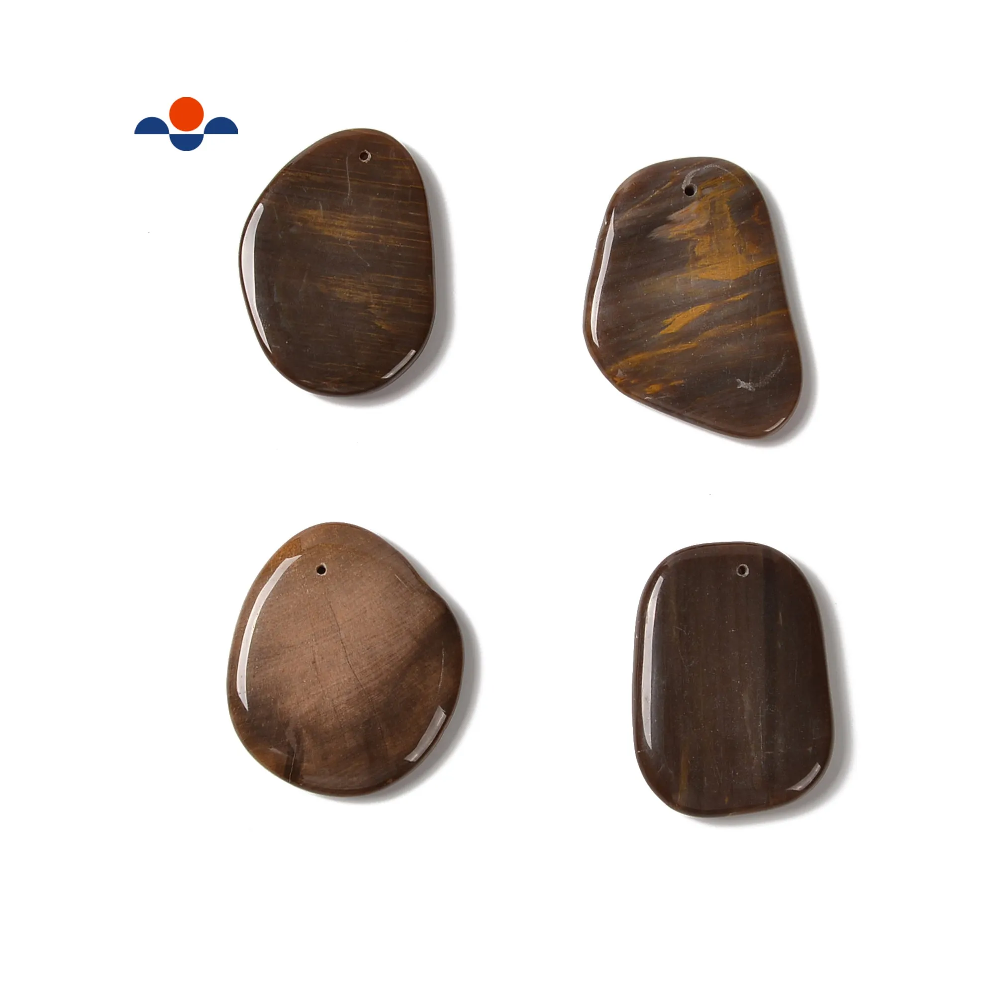 Smoky Wooden Jasper Irregular Shape Pendant Size 30x45mm Sold per Piece