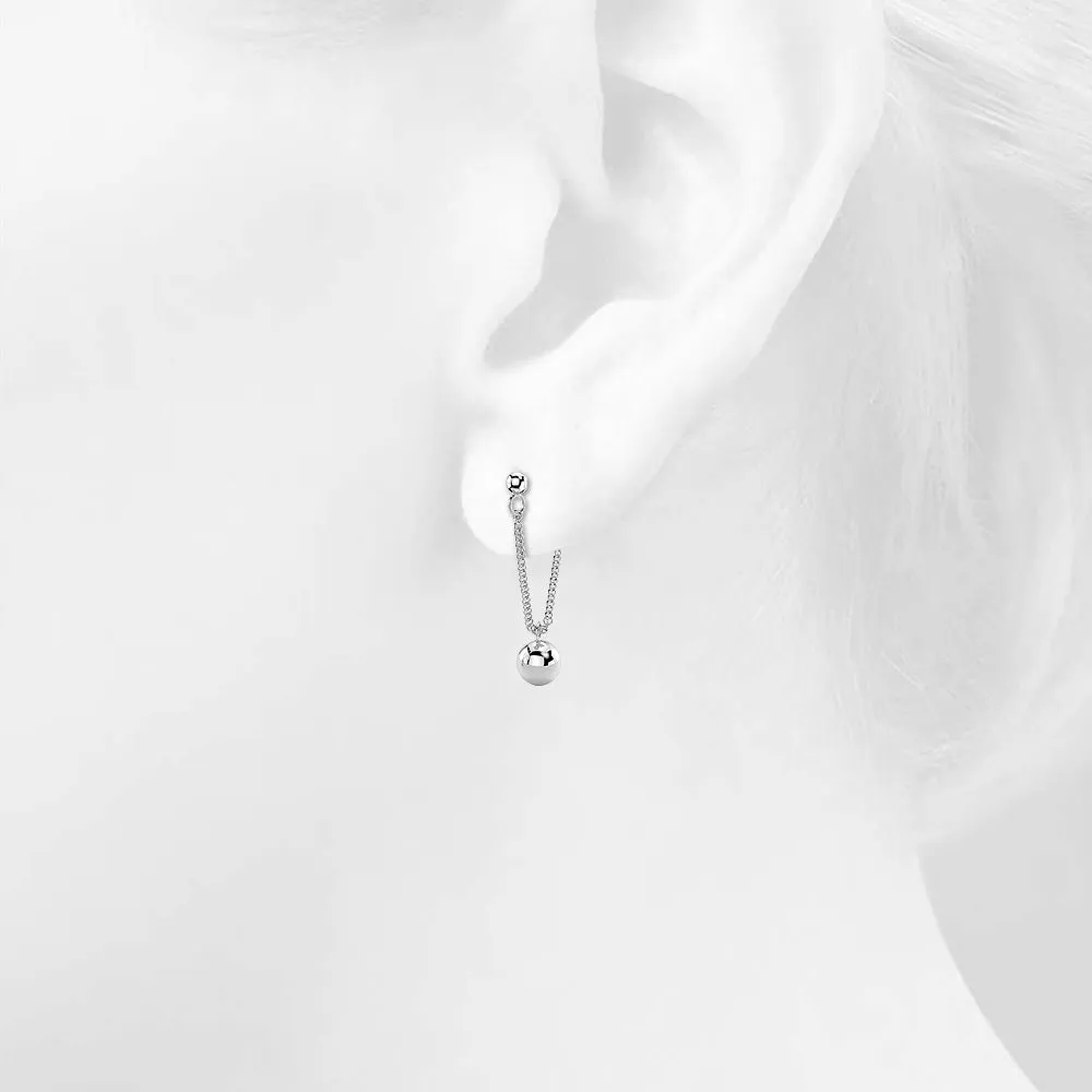 Solid 925 Sterling Silver Orbital Earrings