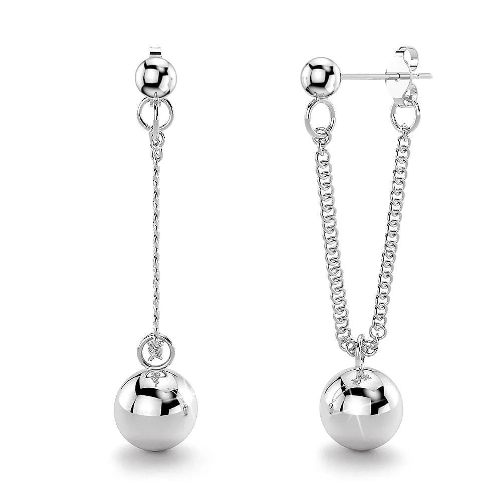 Solid 925 Sterling Silver Orbital Earrings