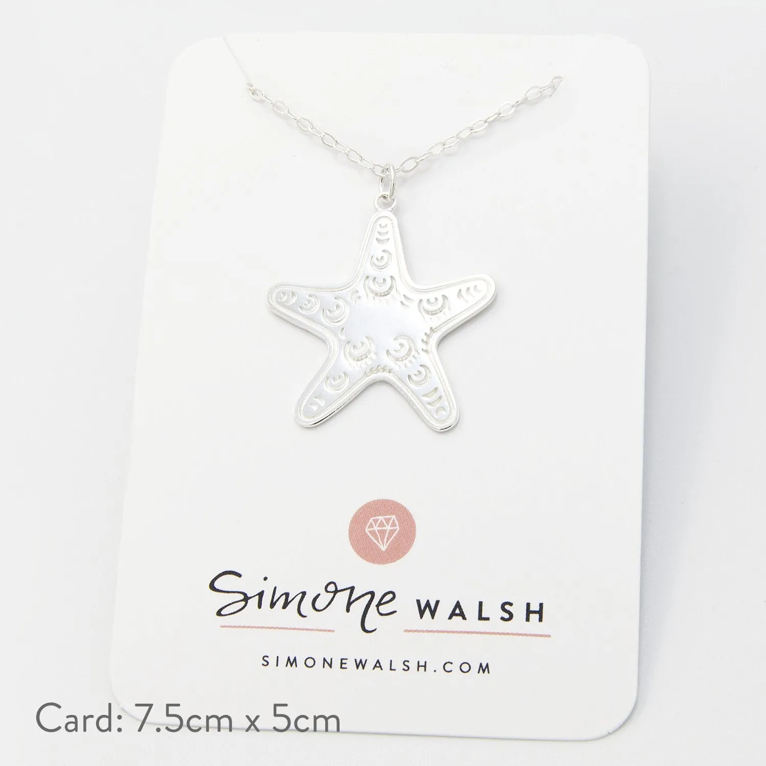 Starfish Silver Pendant Necklace