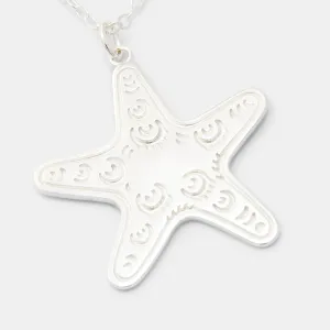 Starfish Silver Pendant Necklace