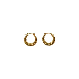 Steel Me Yellow Gold Twist Hoops