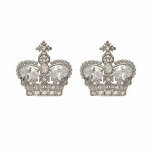 Sterling Silver Crown Earrings