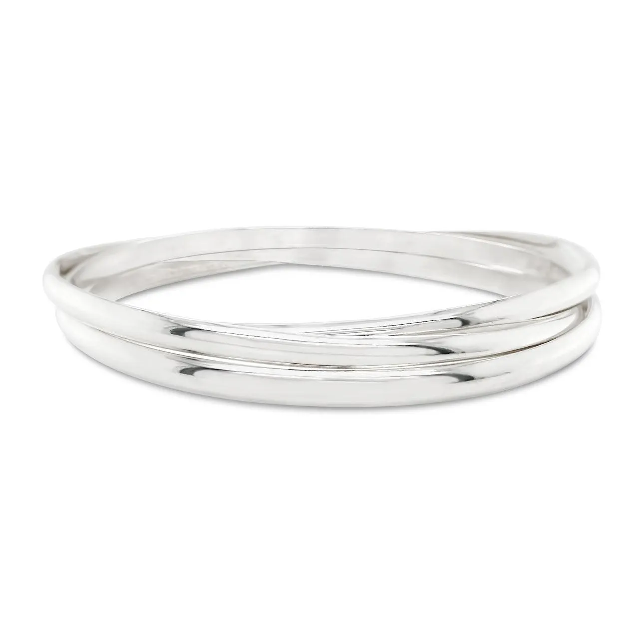 Sterling Silver Russian Rolling Bangle