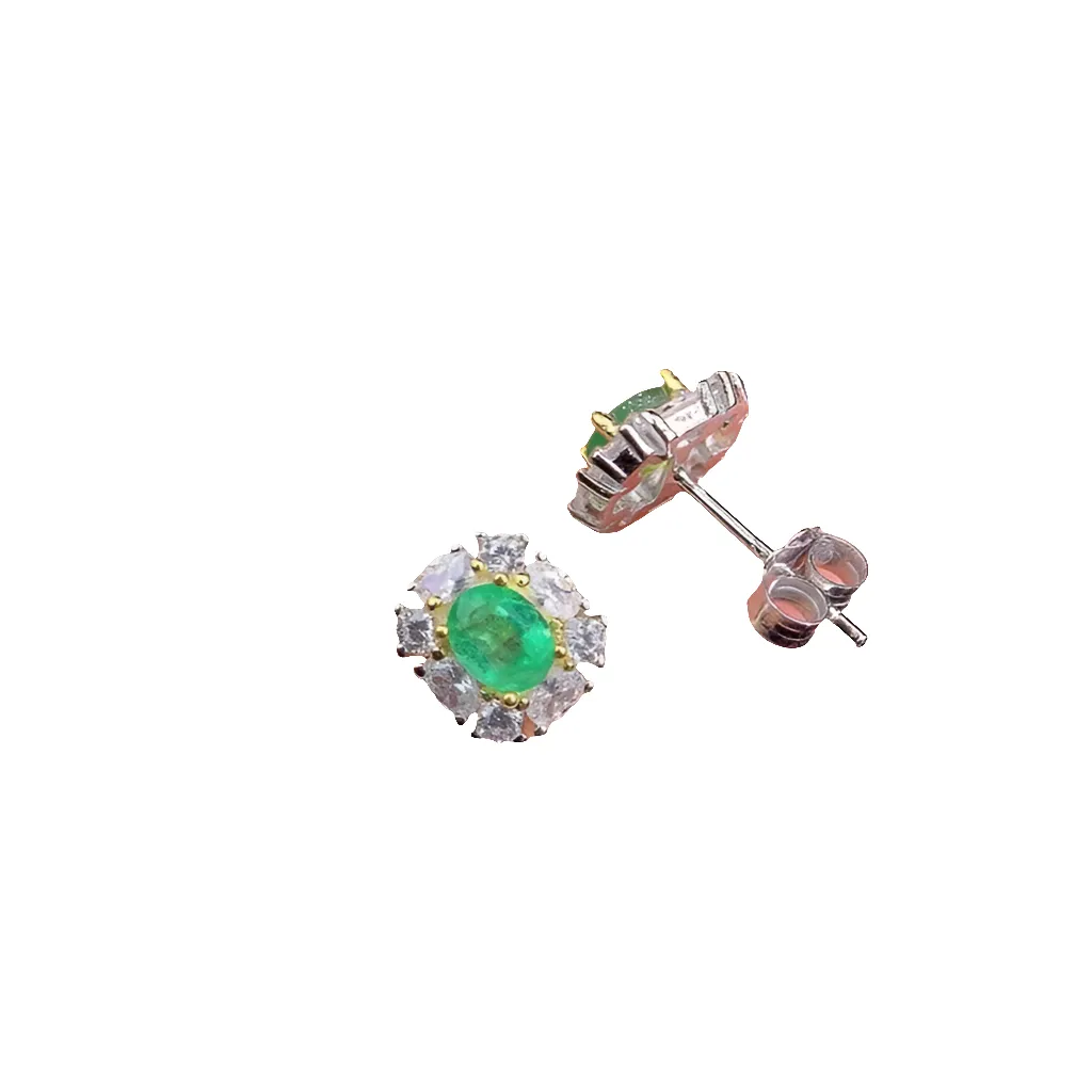 Stylish Emerald Stud Earrings
