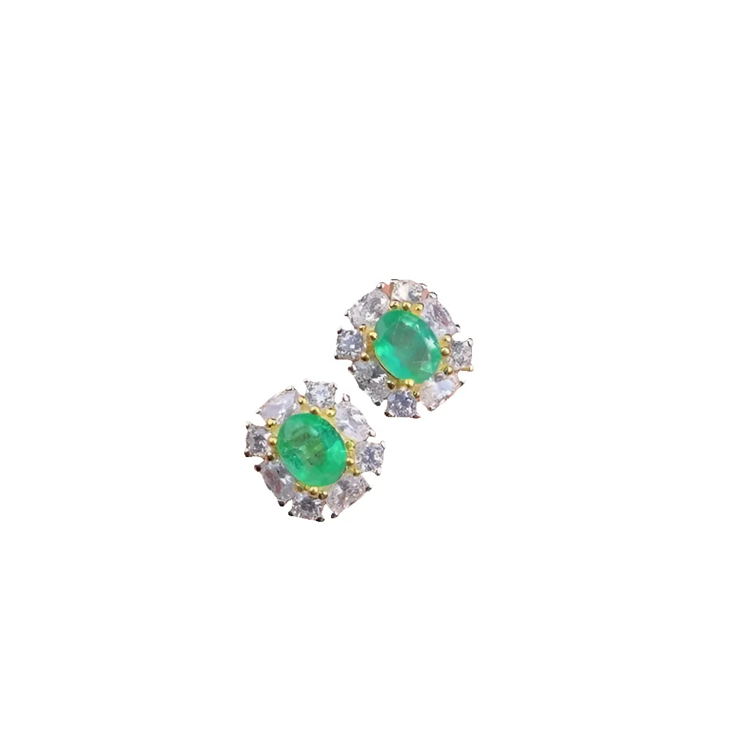 Stylish Emerald Stud Earrings